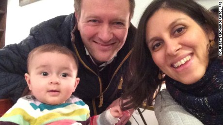 Richard Ratcliffe and Nazanin Zaghari-Ratcliffe pictured with daughter Gabriella before the arrest in 2016