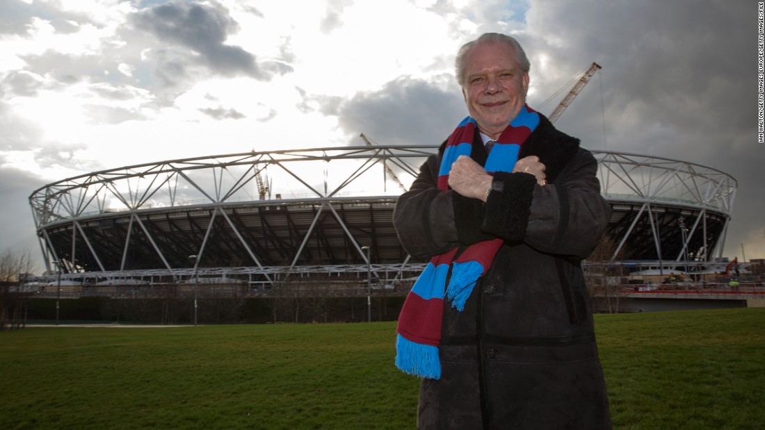 However, next season the English Premier League club will move to the nearby Olympic Stadium in Stratford. West Ham chairman David Gold is pictured outside the venue in March 2015.