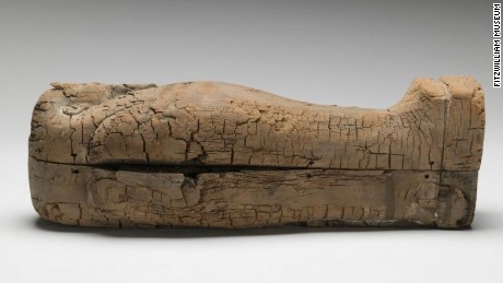 The  immaculate wooden coffin, which holds the youngest  Egyptian mummy, dates to around 664-525 BC. 