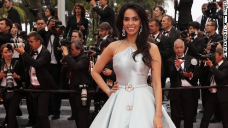 Mallika Sherawat, pictured at Cannes Film Festival, was in Paris visiting her boyfriend.