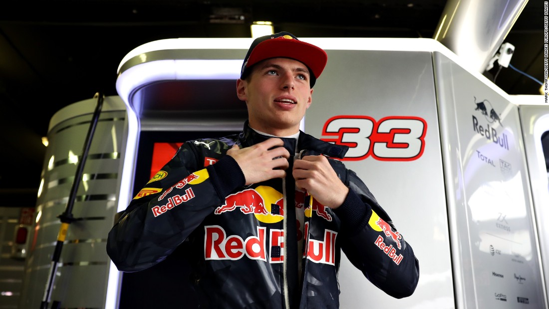 The teenager was driving in his first race for Red Bull after replacing Daniil Kvyat.