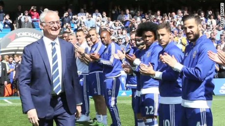 Leicester City celebrates Premier League title win