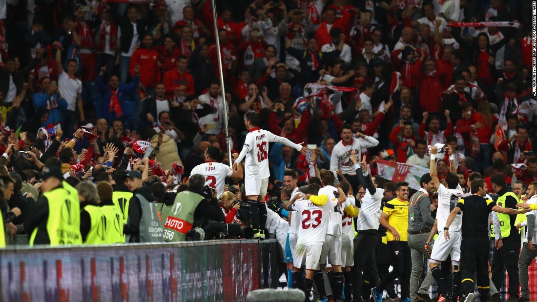 The Spanish club has now won a record three straight Europa League finals.