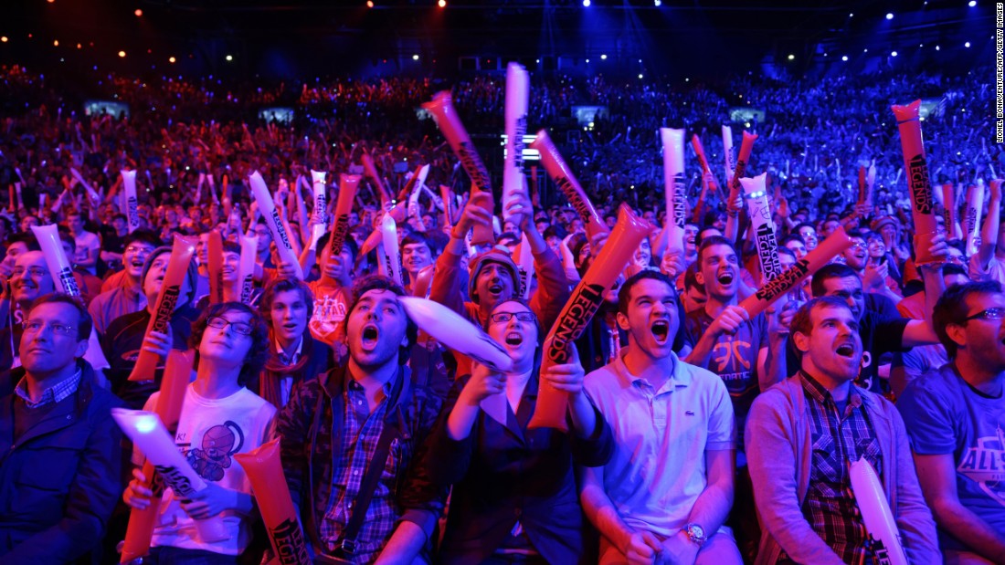 Tickets often sell out in a matter of minutes for eSport events. The chants of the gathered crowds are not dissimilar to those heard in football stadiums. 