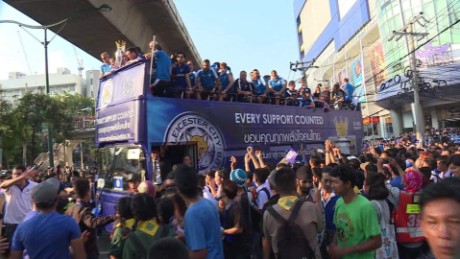 Leicester City champions parade in Bangkok