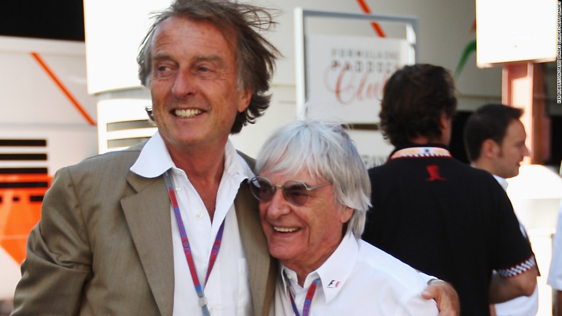 Ex-Ferrari boss Luca di Montezemolo (L) says F1 supremo Bernie Ecclestone is &quot;impossible to replace.&quot;