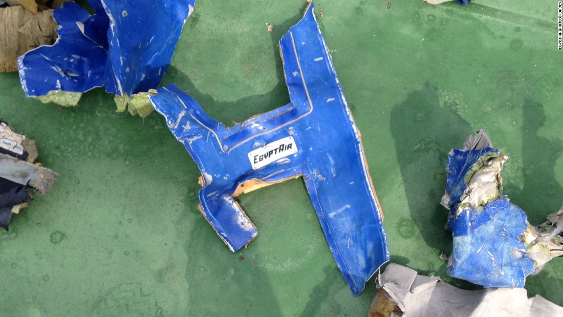 At least one piece of debris has an EgyptAir logo.  