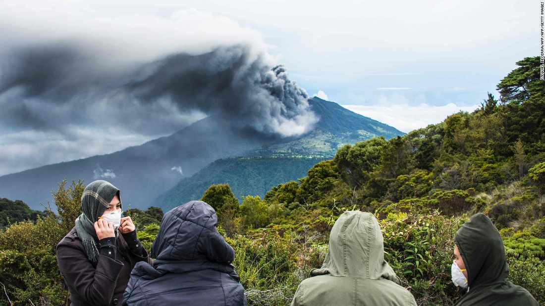 The Turrialba volcano spews smoke and ash in May 2016 in Cartago, Costa Rica. Experts say it is the strongest eruption from the volcano in the past six years.