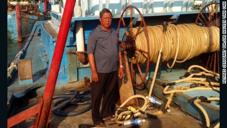 Ret. Sergeant Major Nguyen Van Can returned to being a fisherman after the war. 