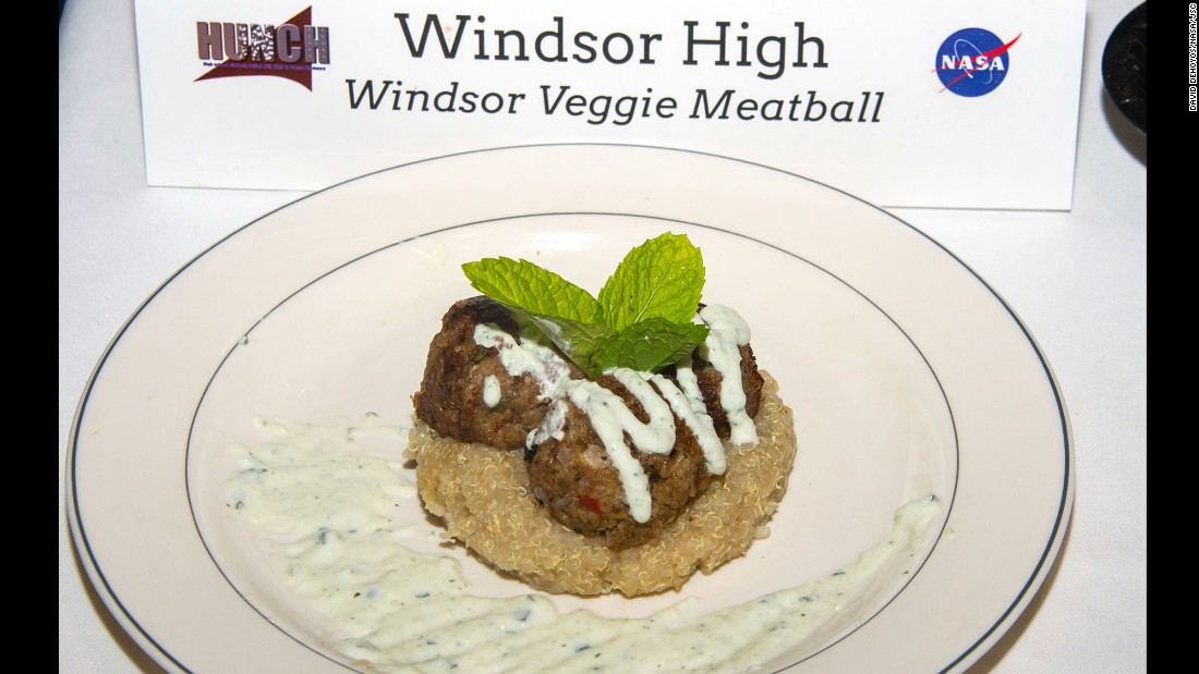 The Windsor High team called its dish Windsor veggie meatballs.