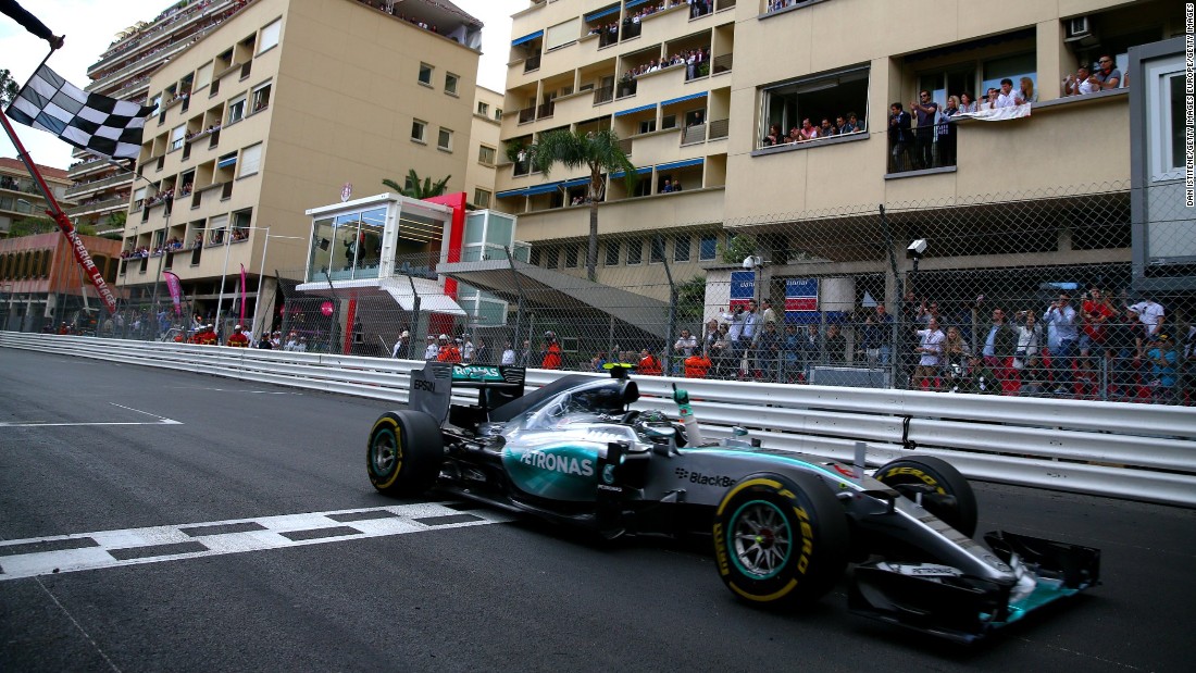 Another German, Nico Rosberg (seen here crossing the line in 2015) has dominated the race in recent seasons. The Mercedes driver will be hoping to take the checkered flag for a fourth consecutive time in 2016. 