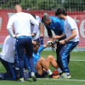 Cristiano Ronaldo injured training