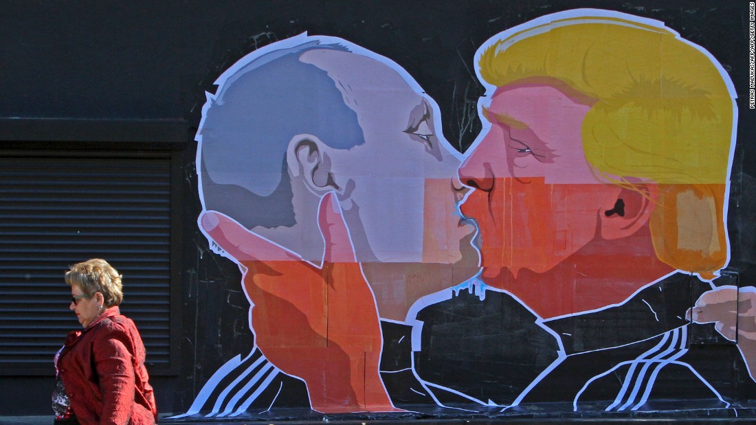 This isn&#39;t the first time a piece of art has emerged satirizing Trump in a steamy embrace. &lt;a href=&quot;http://edition.cnn.com/2016/05/15/politics/donald-trump-vladimir-putin-mural/&quot; target=&quot;_blank&quot;&gt;Artist Mindaugas Bonanu created a similar work earlier this month in the Lithuanian capital of Vilnius&lt;/a&gt;, this time featuring the Republican presidential candidate and Russian President Vladimir Putin. 
