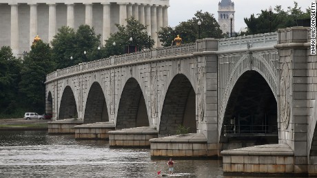 Memorial Bridge over the Potomac River in Washington is also classified as structurally deficient.