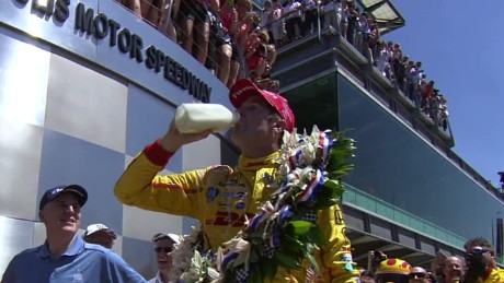 Why do drivers drink milk at Indy 500? 