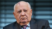 Former Soviet leader Mikhail Gorbachev accused the United States of &quot;rubbing its hands with glee&quot; over the demise of the Soviet Union.