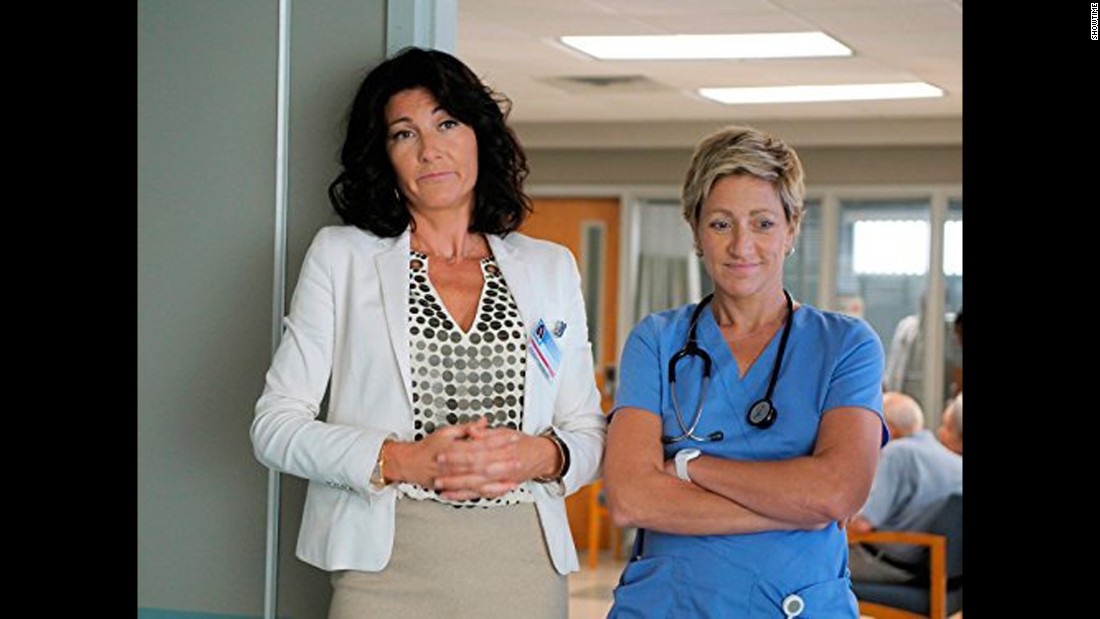 Edie Falco, right, was both brilliant and bad in &quot;Nurse Jackie.&quot; 