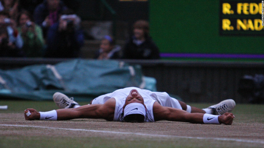 In 2008, Nadal won what is considered by many to be the greatest tennis match of all time at Wimbledon, ousting Federer in the final. But he missed the 2009 edition because of knee problems. 