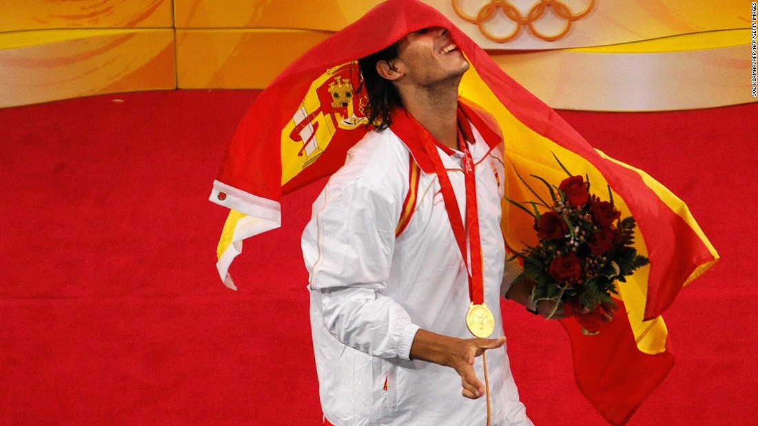 Nadal won the gold medal at the Olympics in 2008 in Beijing but couldn&#39;t defend his crown in 2012 in London, with yet more knee issues. 