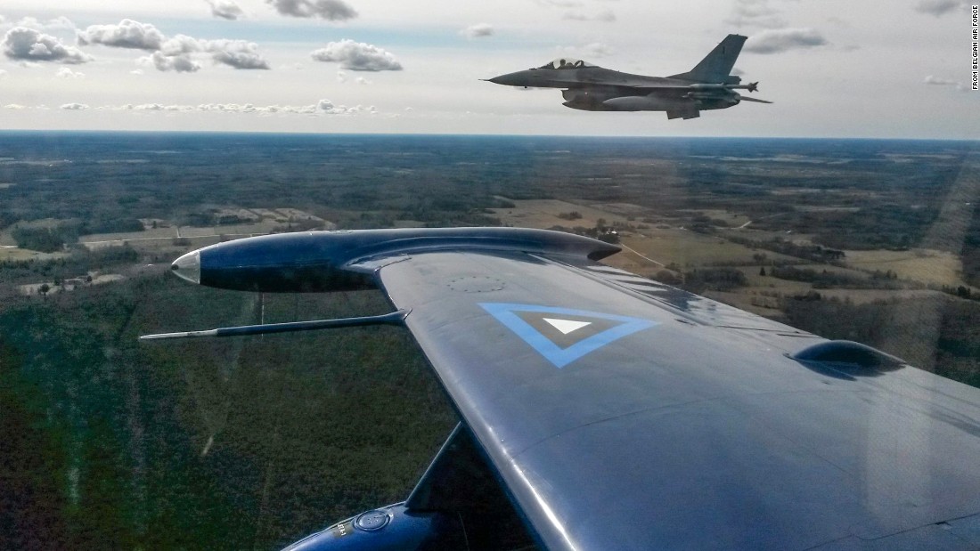 The Belgian F-16s were part of NATO&#39;s Baltic Air Policing mission from January to April