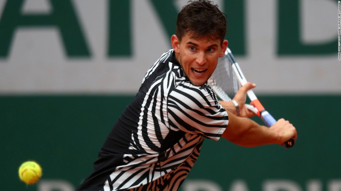 Dominic Thiem&#39;s match against Marcel Granollers is locked at one set-all with the No. 13 seed taking the first set 6-2, before his Spanish opponent claimed the second on a tiebreak and the inevitable deluge ensued to bring the match to a halt. Play was canceled at about 7 p.m. local time. 