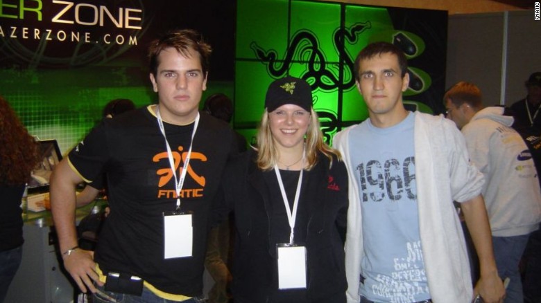 Mathews (left) - pictured at the 2004 World Cyber Games in San Francisco - founded Fnatic to represent the eSports community.