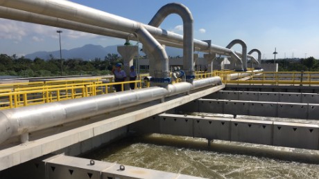 A new sewage treatment opened last week will provide services to several hundred thousand Rio residents.