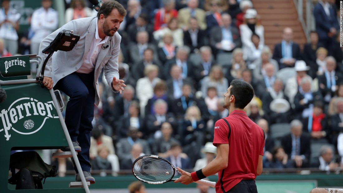 While Djokovic felt aggrieved after the umpire awarded a point to Murray following a late call from a line judge.