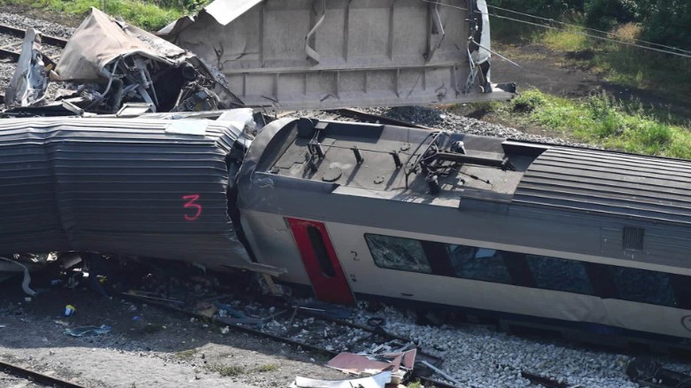 Train crash in Belgium