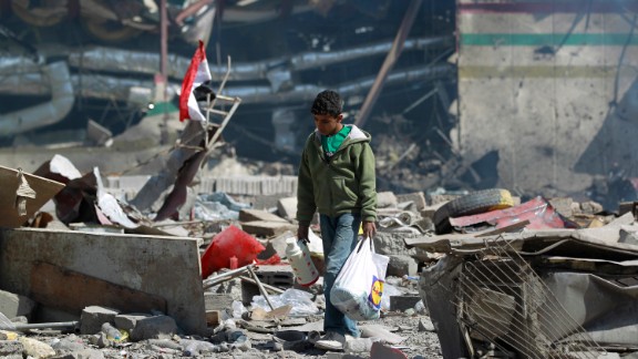 A Saudi-led coalition carried out a widespread bombing campaign of Yemen in 2015.