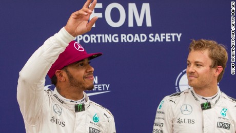 Lewis Hamilton pipped his Mercedes teammate Nico Rosberg to pole position in Canada.