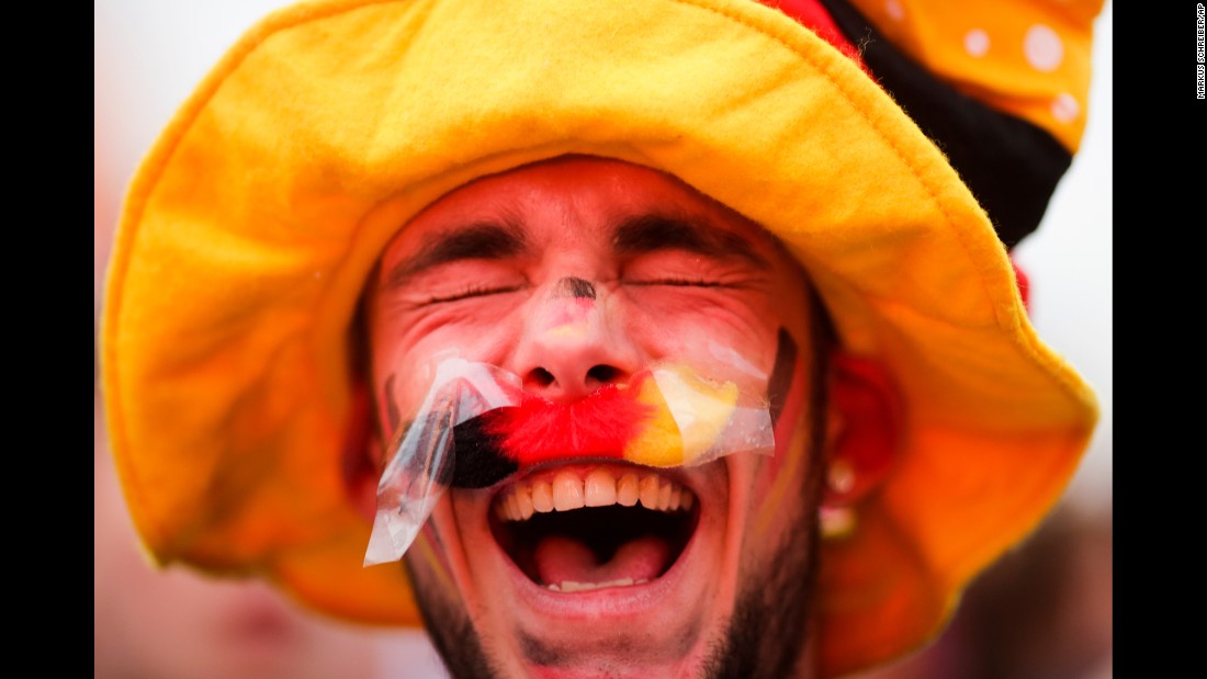 A Germany fan enjoys the atmosphere in Berlin before watching a Euro 2016 match on Sunday, June 12. &lt;a href=&quot;http://www.cnn.com/2016/06/12/football/euro-2016-germany-ukraine/index.html&quot; target=&quot;_blank&quot;&gt;Germany defeated Ukraine&lt;/a&gt; 2-0 in Lille, France.