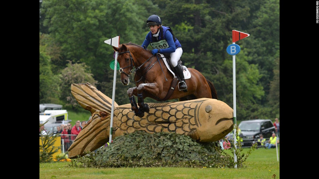 Kristina Cook rides Billy The Red during an equestrian event in Bramham, England, on Saturday, June 11.