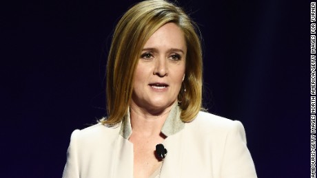 NEW YORK, NEW YORK - APRIL 19:  Comedian Samantha Bee appears on stage during the Turner Upfront 2016 show at The Theater at Madison Square Garden on May 18, 2016 in New York City.  (Photo by Dimitrios Kambouris/Getty Images for Turner)