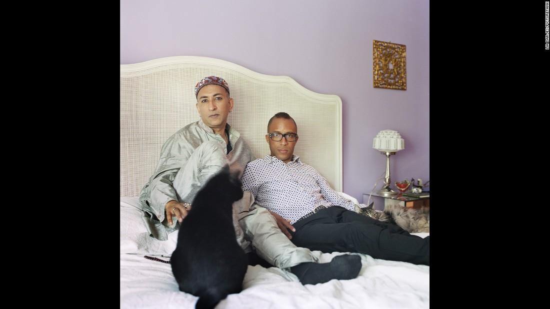 El-Farouk -- at left with his husband, Troy, in Toronto -- said many gay people struggle with religion because they&#39;re often being told there is something wrong with them. &quot;I started with the notion that it was sinful (to be gay) and that those who practiced it were problematic at best,&quot; he told photographer Lia Darjes. &quot;But that didn&#39;t quite sort of seem right in the larger construct of the Quran and the Prophet that I believed to be true. ... In verse 49.13, Allah says, &#39;I created you to different nations and tribes and you may know and learn from each other.&#39; I just see queer folk as one of those nations or tribes.&quot;