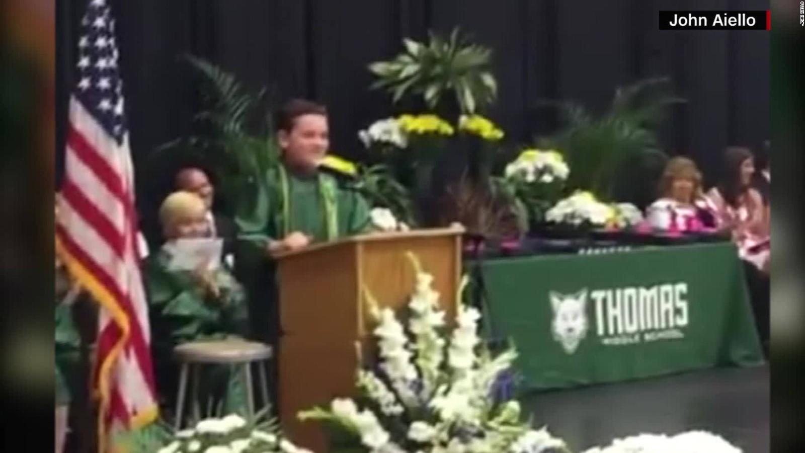 Kid impersonates 2016 candidates at graduation - CNN Video