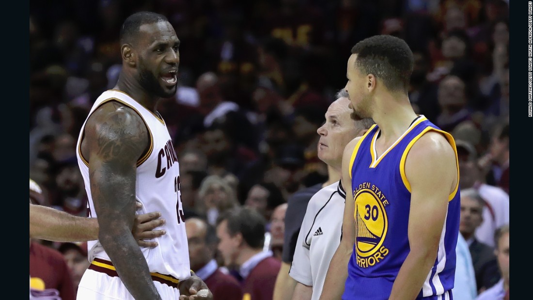 The two team leaders have had words throughout the six games of the NBA finals thus far, which the Warriors led 3-1 before a Cavaliers comeback. 