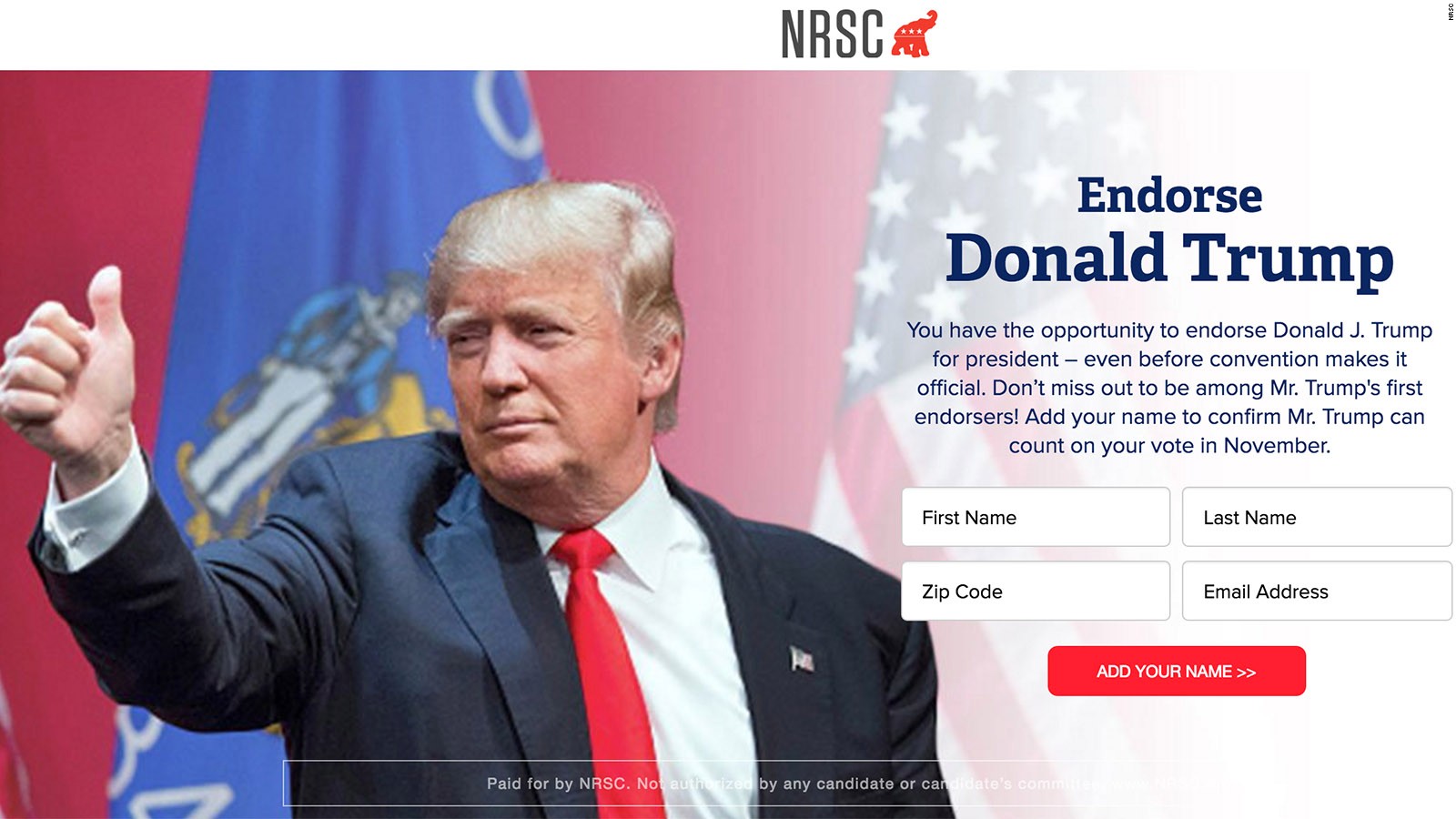 Gop Group Asks Supporters To Endorse Trump Even As Its Own Members Refuse Cnnpolitics