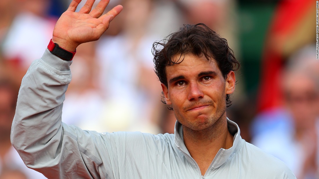 Nadal would also cry as he celebrated victory in his men&#39;s singles final match against Novak Djokovic at the 2014 French Open. 