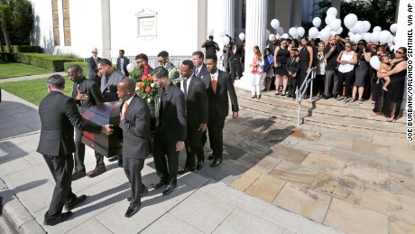 Pallbearers carry the casket of Brenda Lee Marquez-McCool in Orlando after her funeral service on June 20.
