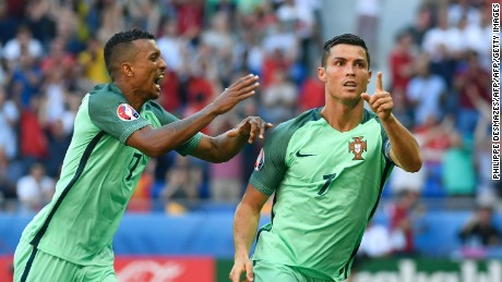 Cristiano Ronaldo became the first man to score at four European Championship finals with his two goals in the 3-3 draw with Hungary.