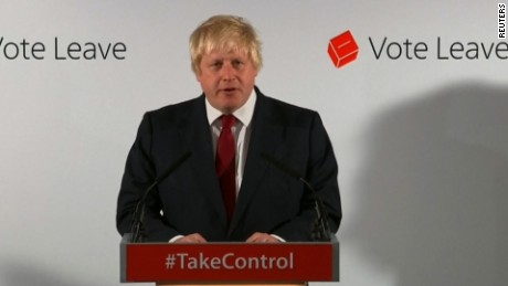 Boris Johnson reacts to UK vote