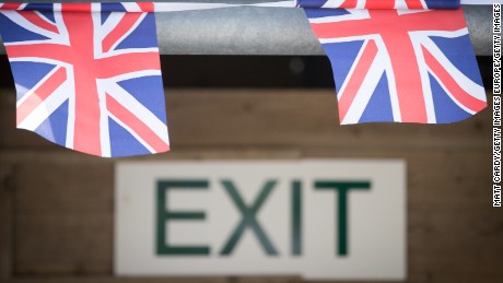 WADEBRIDGE, ENGLAND - JUNE 09:  Union Jack bunting is displayed near the show exit on the first day of the Royal Cornwall Show at the Royal Cornwall Show near Wadebridge on June 9, 2016 in Cornwall, England. More than 100,000 visitors are expected at this year&#39;s show, which runs until Saturday, and is claimed to be the county&#39;s biggest event and an important fixture on the region&#39;s agricultural calendar that has been held every year since 1960. The result of the EU referendum is likely to be closely watched by members of the farming community as the UK&#39;s membership of the European Union has long been a contentious issue for farming industry.  (Photo by Matt Cardy/Getty Images)