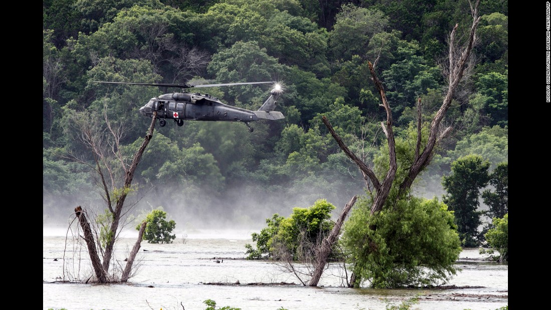 Army helicopters hover above Belton Lake on Friday, June 3, as they look for missing soldiers who were swept away by floodwaters in Texas. &lt;a href=&quot;http://www.cnn.com/2016/06/03/us/texas-floods/&quot; target=&quot;_blank&quot;&gt;Nine soldiers from Fort Hood were killed&lt;/a&gt; when their vehicle overturned during a training mission.