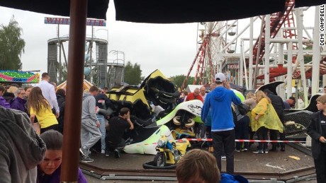 The &quot;Tsunami&quot; roller coaster derailed on Sunday afternoon