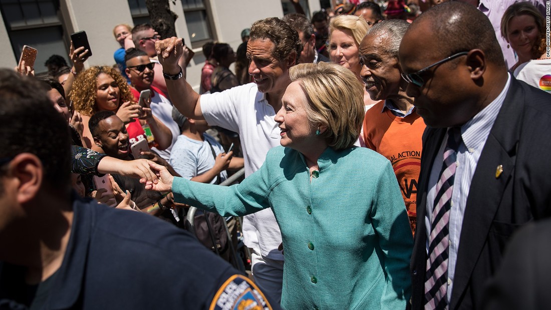 Clinton marches in New York pride parade CNNPolitics