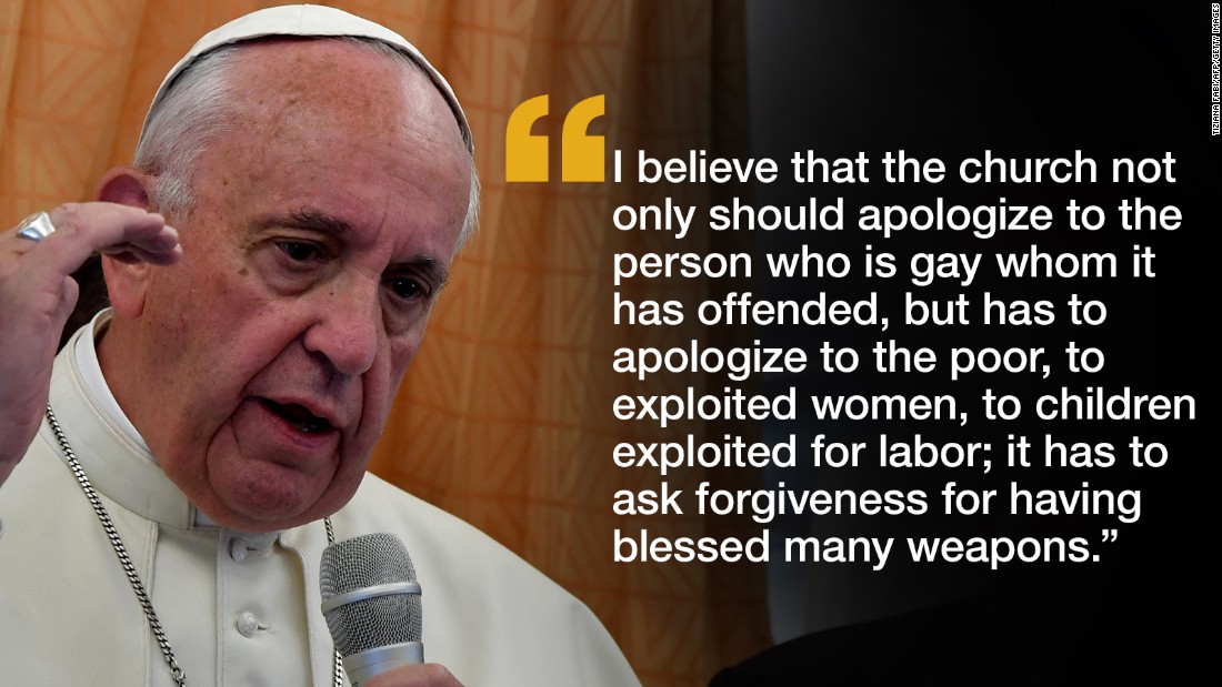 The Pope Church apology quote
