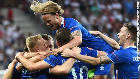 Kolbeinn Sigthorsson fired home the winner for Iceland to secure a famous victory.