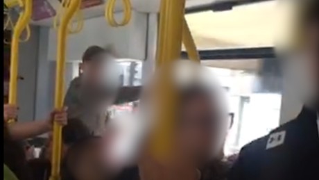 Racist outburst on UK tram caught on camera