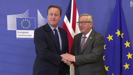 David Cameron faces European leaders in Brussels
